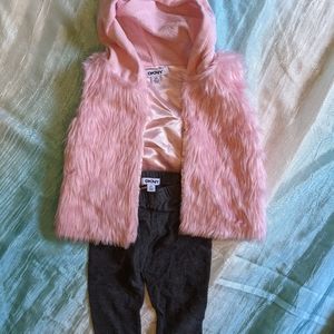 DKNY toddler vest and leggings